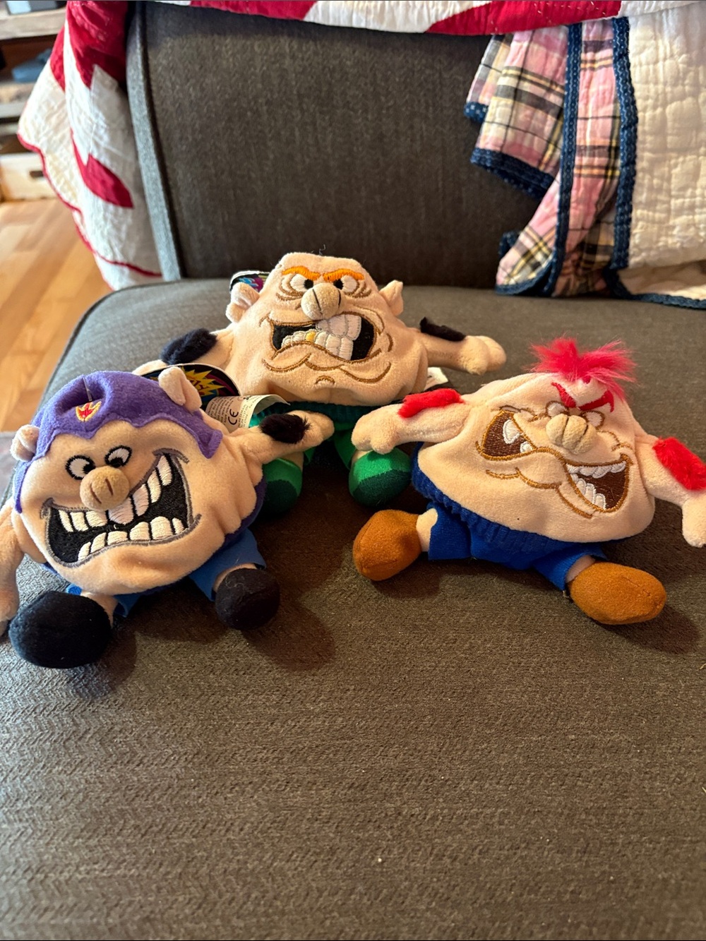 3 Vintage Silly Slammer Plush Wrestlers